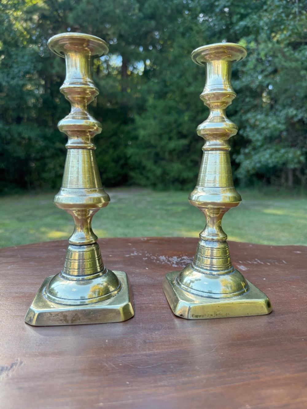 Brass Push Up Candlesticks Holders